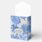 Royal Blue en Silver Floral Bedankdoosjes (Geopend)