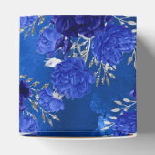Royal Blue en Silver Floral Bedankdoosjes (Bovenkant)