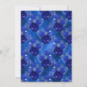 Royal Blue en Silver Floral Drive by Shower Kaart (Achterkant)