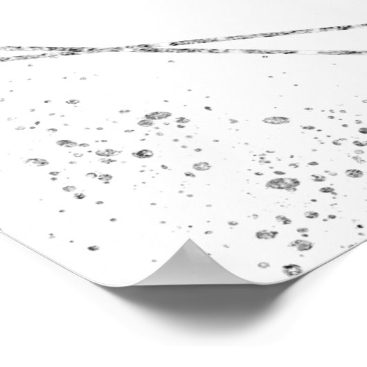 Royal Blue en Silver Floral Quinceanera Welcome P Poster (Hoek)