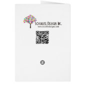 Royal Blue en Silver Flourish Hartelijk dank (Achterkant)