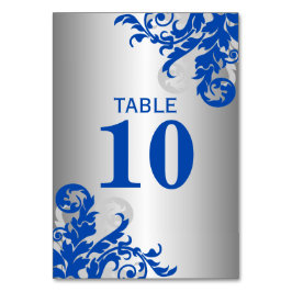 Royal Blue en Silver Flourish Kaart