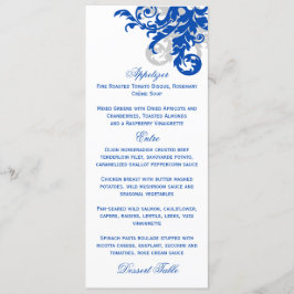 Royal Blue en Silver Flourish Menu
