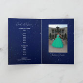 Royal Blue en Silver Sterrennacht Quinceanera (Binnen)