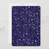 Royal Blue en Silver Sweet Sixteen Kaart (Achterkant)