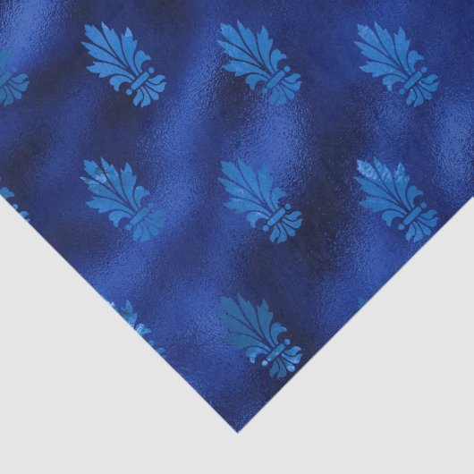 Royal Blue en Silver Tissuepapier (Detail)
