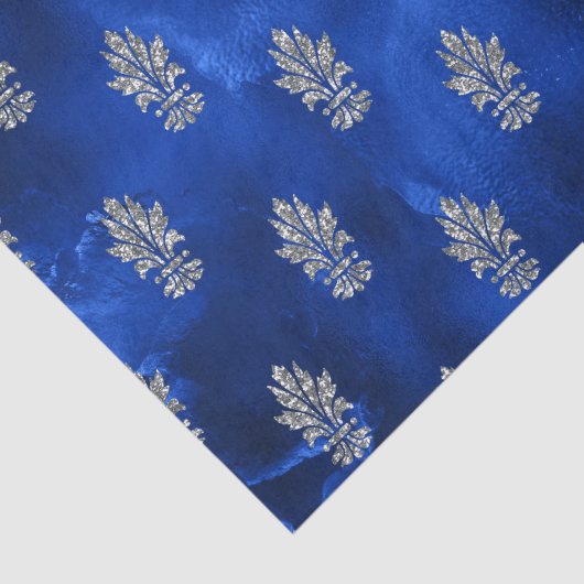 Royal Blue en Silver Tissuepapier (Detail)
