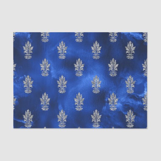 Royal Blue en Silver Tissuepapier (Voorkant)