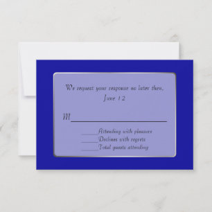 Royal Blue en Silver Tone RSVP-kaart RSVP Kaartje