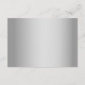 Royal Blue en Silver Wedding Details Informatiekaartje (Achterkant)