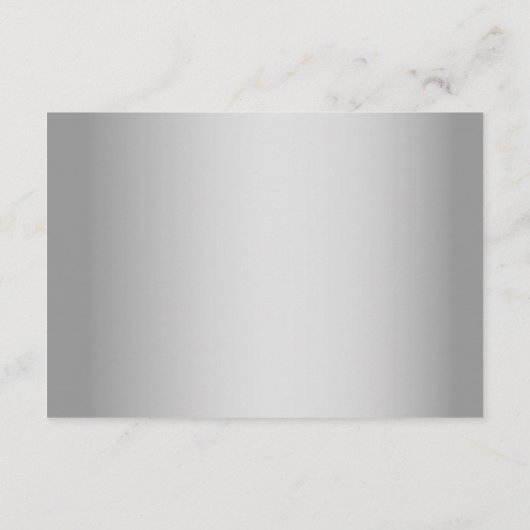 Royal Blue en Silver Wedding Details Informatiekaartje (Achterkant)