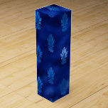 Royal Blue en Silver Wijn<br><div class="desc">Elegant faux folie royal blue wine box met zilveraccenten om het collectie hieronder aan te vullen.</div>
