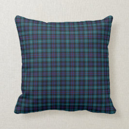 Royal Blue en Turquoise Mackenzie Modern Tartan Kussen