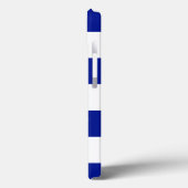 Royal Blue en White Checkered Pattern Case-Mate iPhone Case (Achterkant / Links)