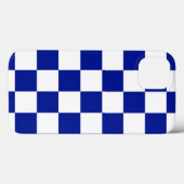 Royal Blue en White Checkered Pattern Case-Mate iPhone Case (Achterkant (horizontaal))