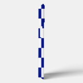 Royal Blue en White Checkered Pattern Case-Mate iPhone Case (Achterkant / Rechts)