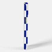 Royal Blue en White Checkered Pattern Case-Mate iPhone Case (Achterkant / Rechts)