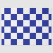 Royal Blue en White Checkered Pattern Tissuepapier (Voorkant)