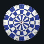 Royal Blue en White Dartbord<br><div class="desc">Koninklijk Blauw en Witte Dart Board</div>
