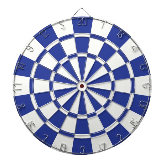 Royal Blue en White Dartbord (Voorkant)