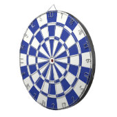 Royal Blue en White Dartbord (Voorkant Rechts)
