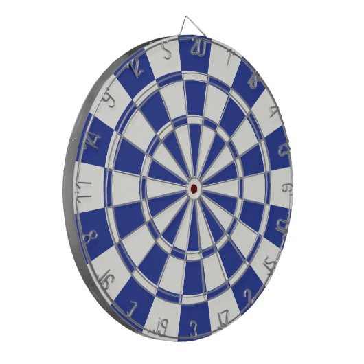 Royal Blue en White Dartbord (Voorkant Links)
