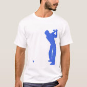 Royal Blue en White Golf T-shirt (Voorkant)