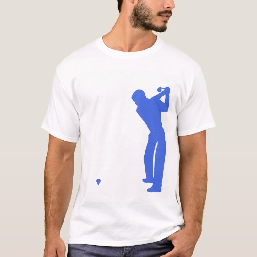 Royal Blue en White Golf T-shirt (Voorkant)
