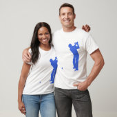 Royal Blue en White Golf T-shirt (Unisex)