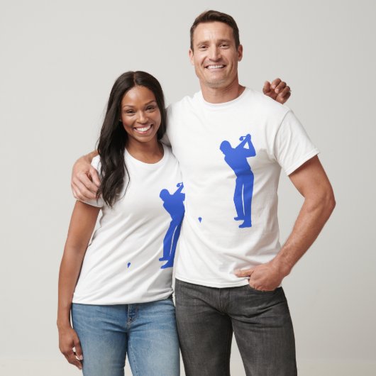 Royal Blue en White Golf T-shirt (Unisex)