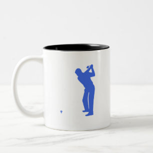 Royal Blue en White Golf Tweekleurige Koffiemok