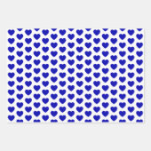 Royal Blue en White Hearts Inpakpapier Vel (Voorkant 3)