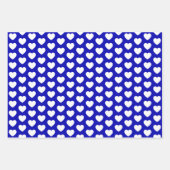 Royal Blue en White Hearts Inpakpapier Vel (Voorkant 2)