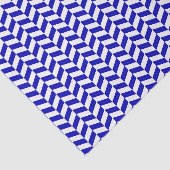 Royal Blue en White Herringbone Tissue Paper Tissuepapier (Detail)