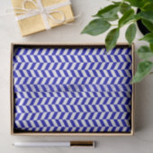 Royal Blue en White Herringbone Tissue Paper Tissuepapier (Geschenk)