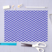 Royal Blue en White Herringbone Tissue Paper Tissuepapier (Craft)