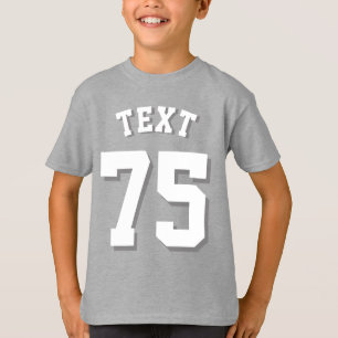 Royal Blue en White Kinderen   Sport Jersey Design T-shirt