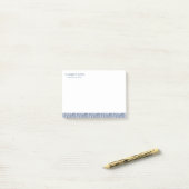 Royal Blue en White Paisley Pattern Post-it® Notes (Op bureau)