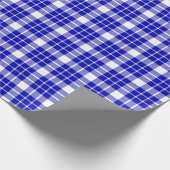Royal Blue en White Play Wrapping Paper Cadeaupapier (Hoek)