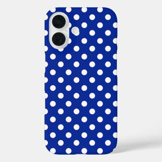 Royal Blue en White Polka Dot Case-Mate iPhone Case (Achterkant)
