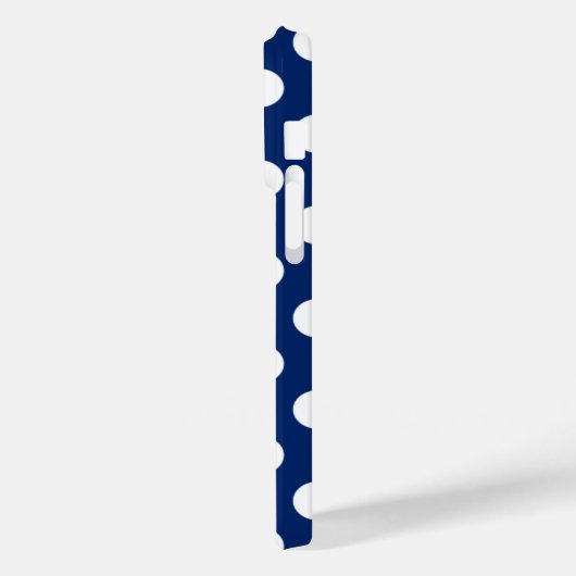 Royal Blue en White Polka Dots Stylish Case-Mate iPhone Case (Achterkant / Links)