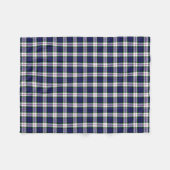 Royal Blue en White Pset Baird Dress Tartan Fleece Deken (Voorkant (Horizontaal))