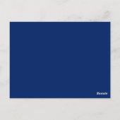 Royal Blue en White Scrolls Tafelnummer Kaart (Achterkant)