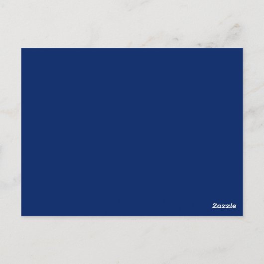 Royal Blue en White Scrolls Tafelnummer Kaart (Achterkant)