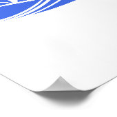 Royal Blue en White Speed Boat Poster (Hoek)