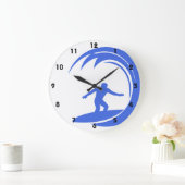 Royal Blue en White Surfing Grote Klok (Huis)