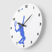 Royal Blue en White Tennis Grote Klok (Hoek)