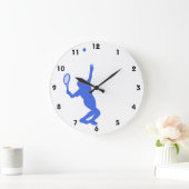 Royal Blue en White Tennis Grote Klok (Huis)