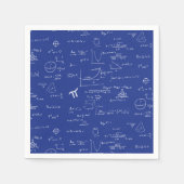 Royal Blue Equations Graphics Afstuderen servetten (Voorkant)