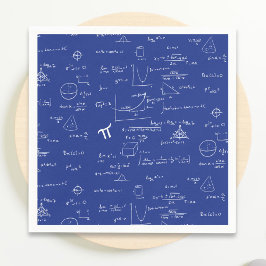 Royal Blue Equations Graphics Afstuderen servetten